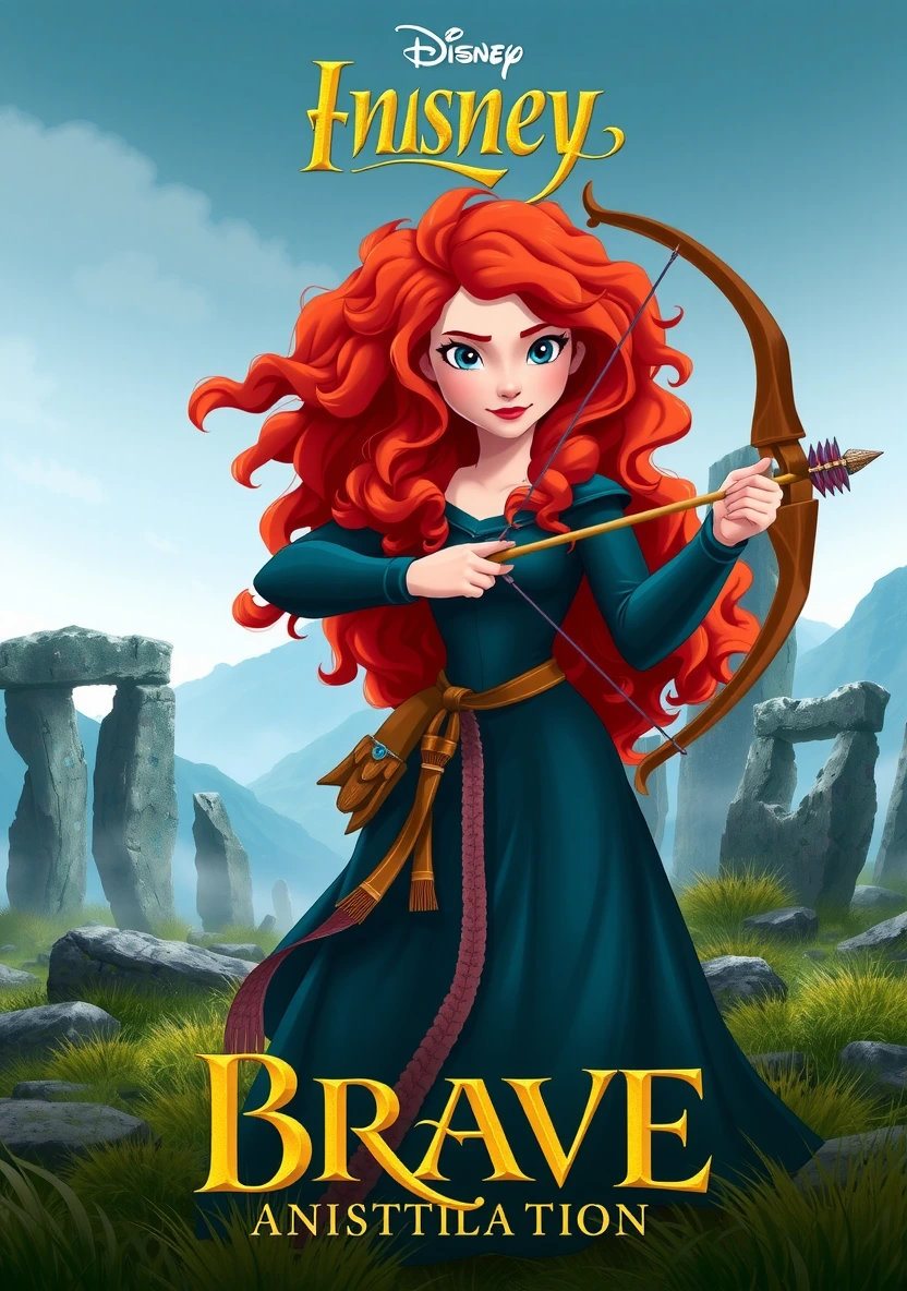 Brave (Merida) coloring page 1