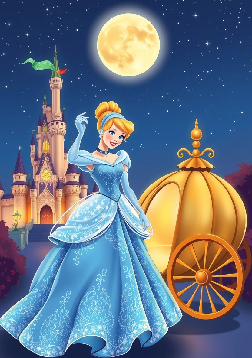 Cinderella coloring page 1