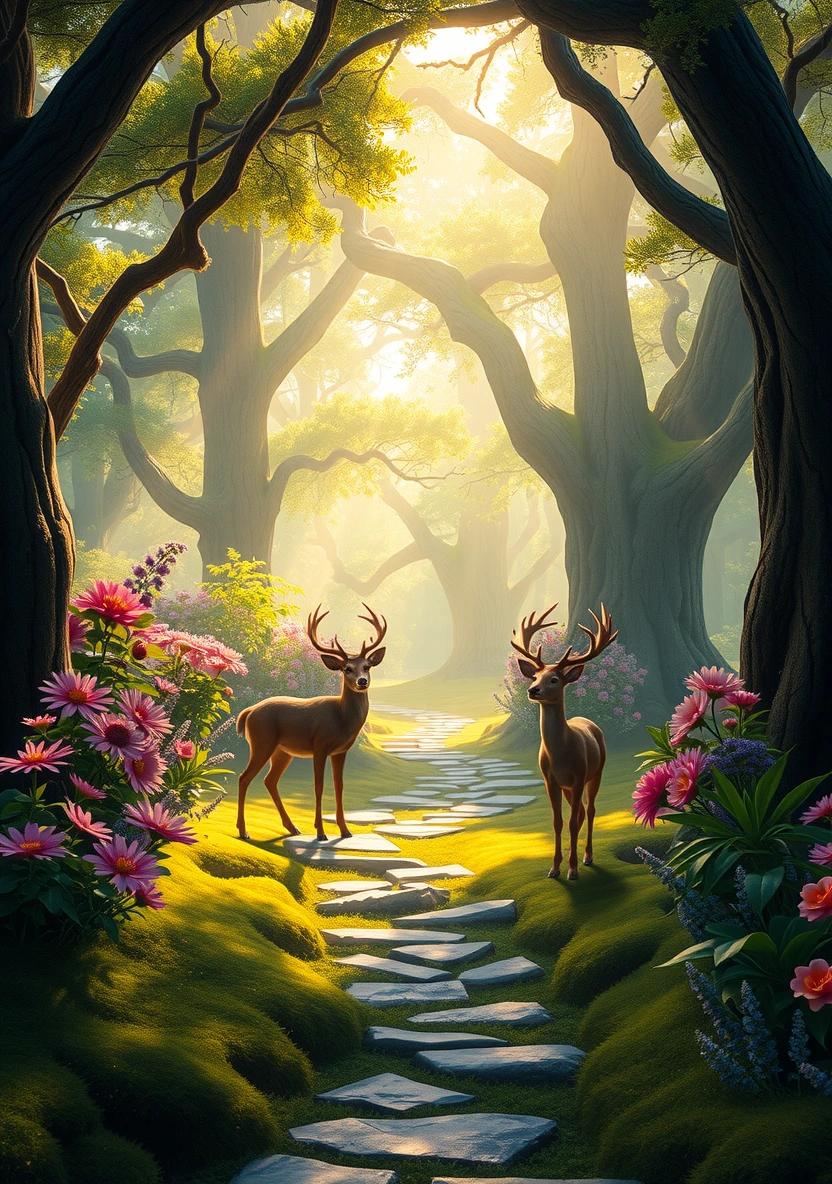 Enchanted Forest coloring page 1