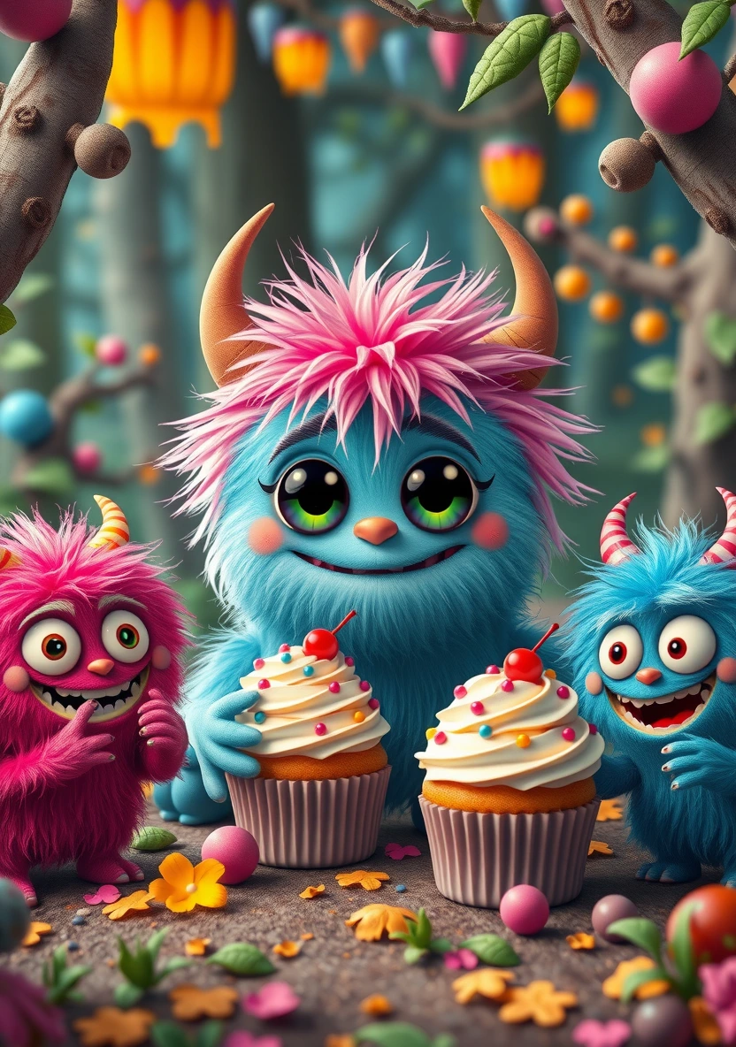 Friendly & Cool Monsters coloring page 1