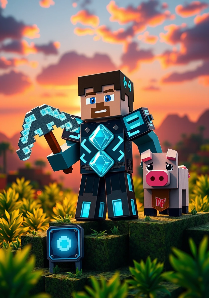 Minecraft & Voxel Worlds coloring page 1