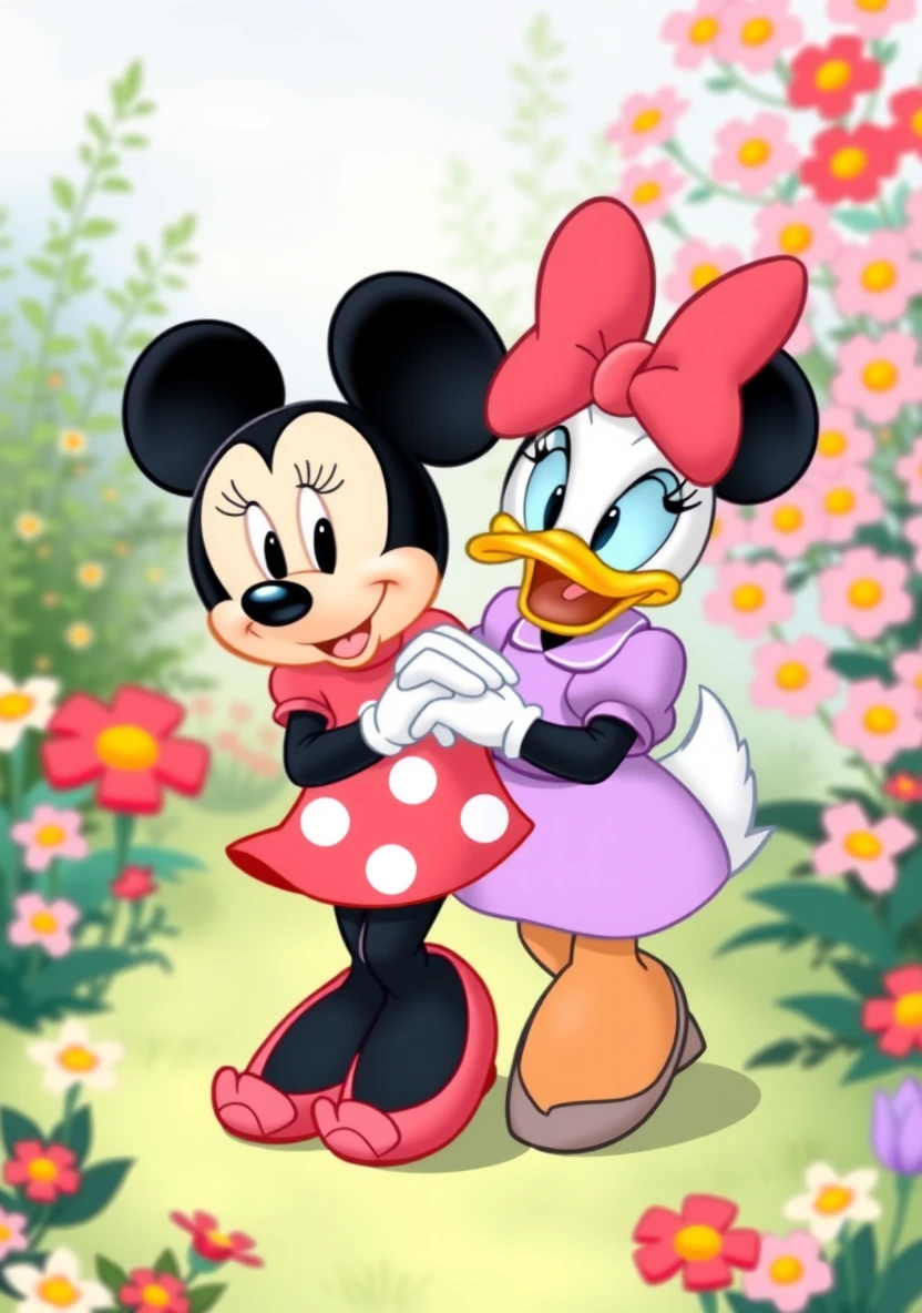 Minnie Mouse & Daisy coloring page 1