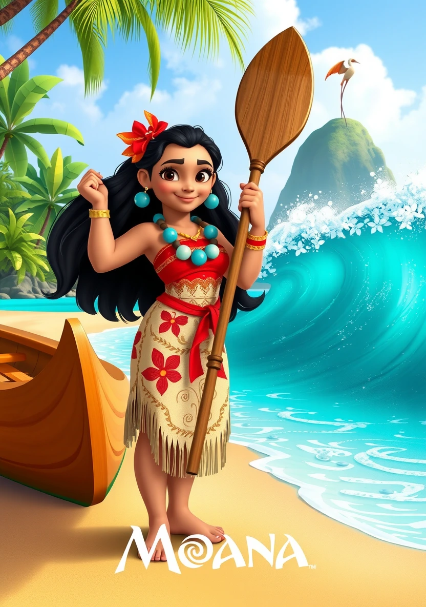 Moana coloring page 1