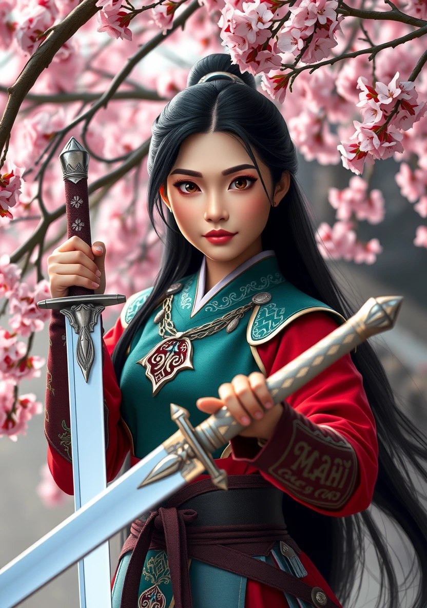 Mulan coloring page 1