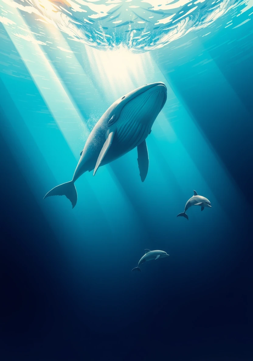 Ocean Life & Whales coloring page 1