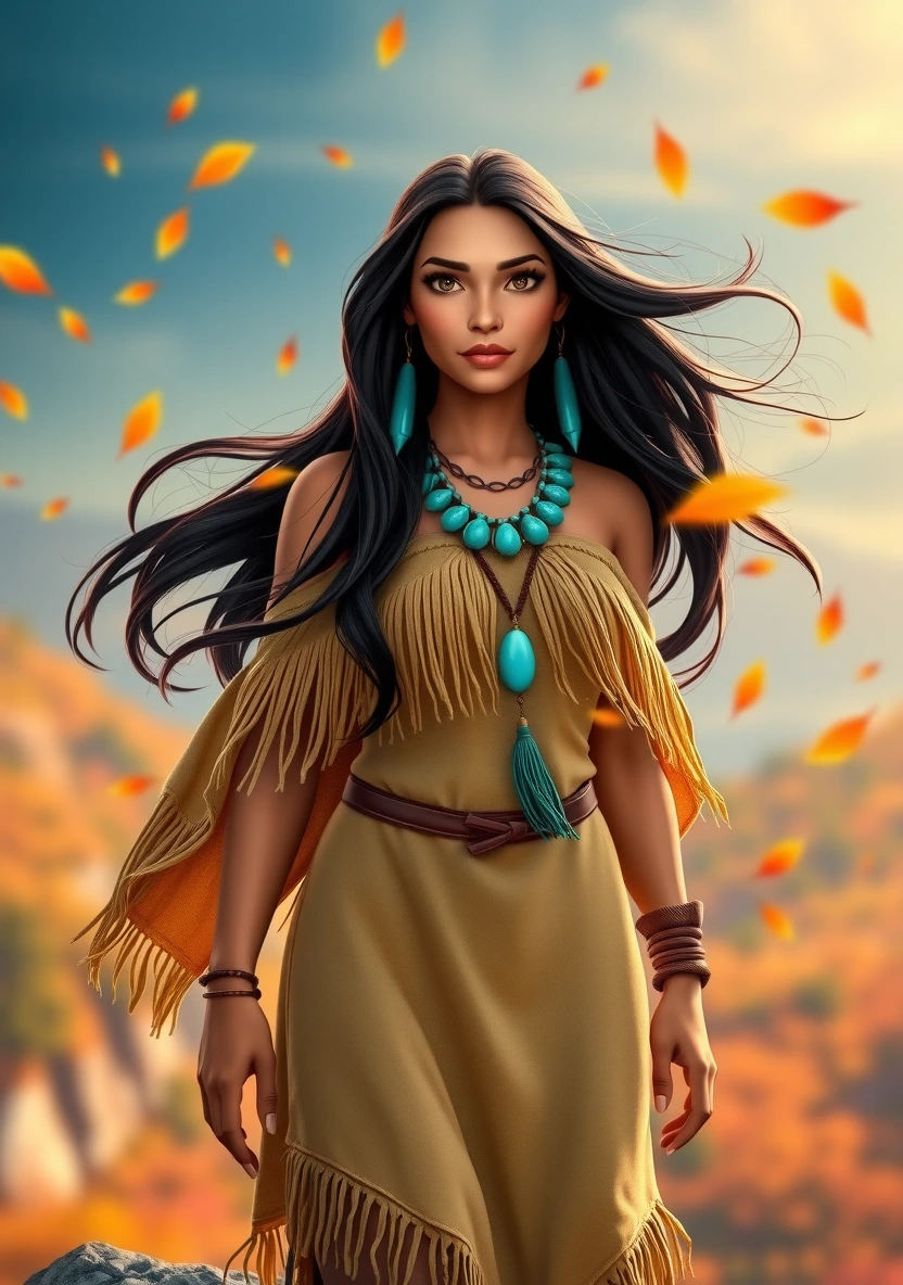 Pocahontas coloring page 1