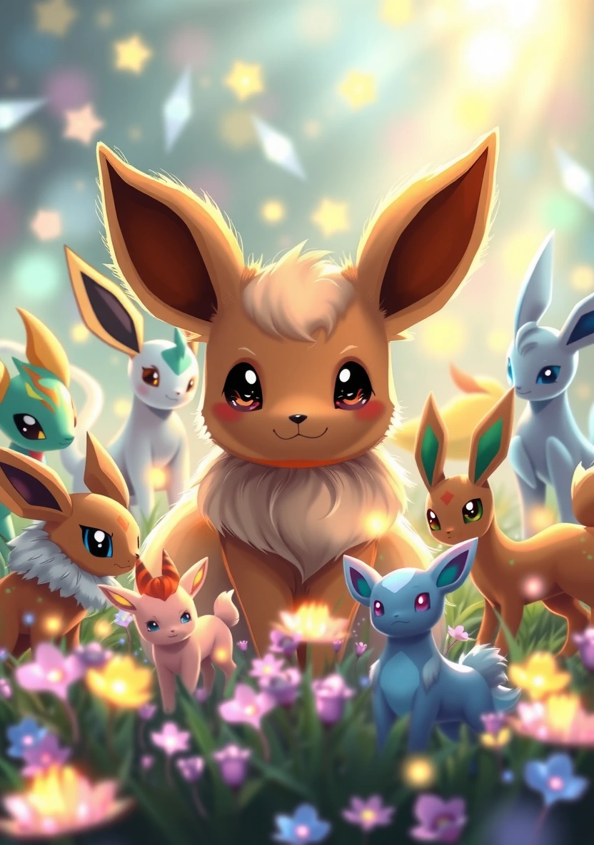 Pokemon - Eevee Evolutions coloring page 1