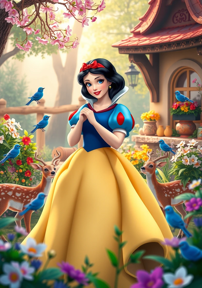 Snow White coloring page 1