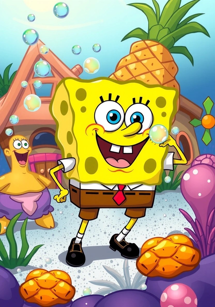 SpongeBob SquarePants coloring page 1