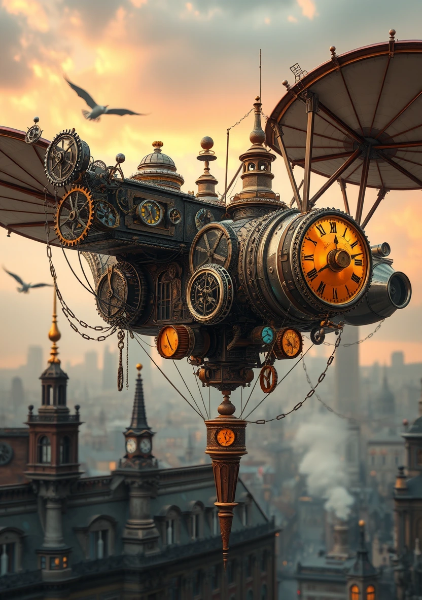 Steampunk & Clockwork Machines coloring page 1