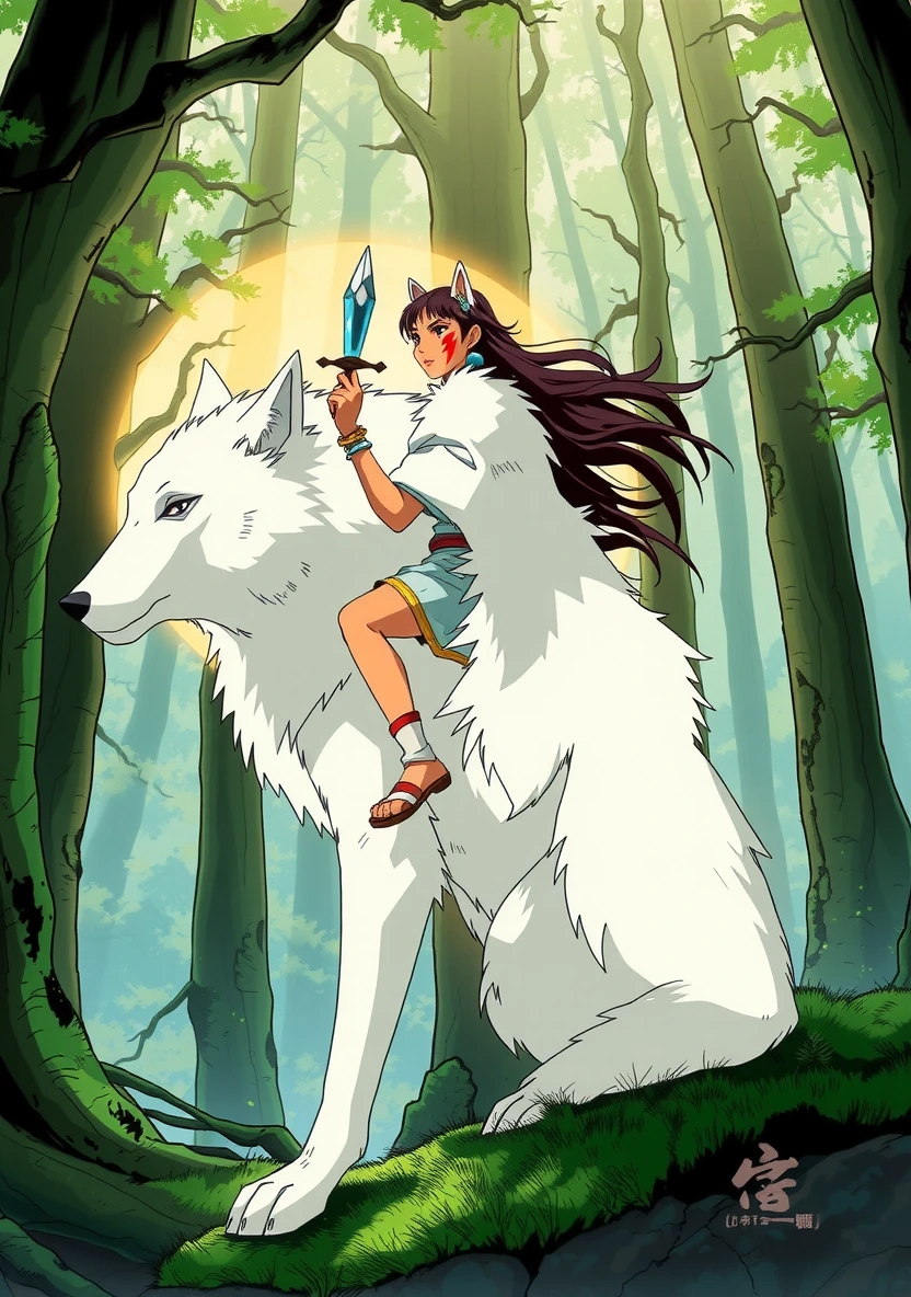 Studio Ghibli - Princess Mononoke coloring page 1