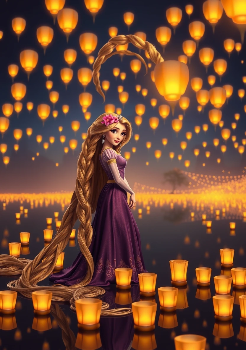 Tangled & Rapunzel coloring page 1